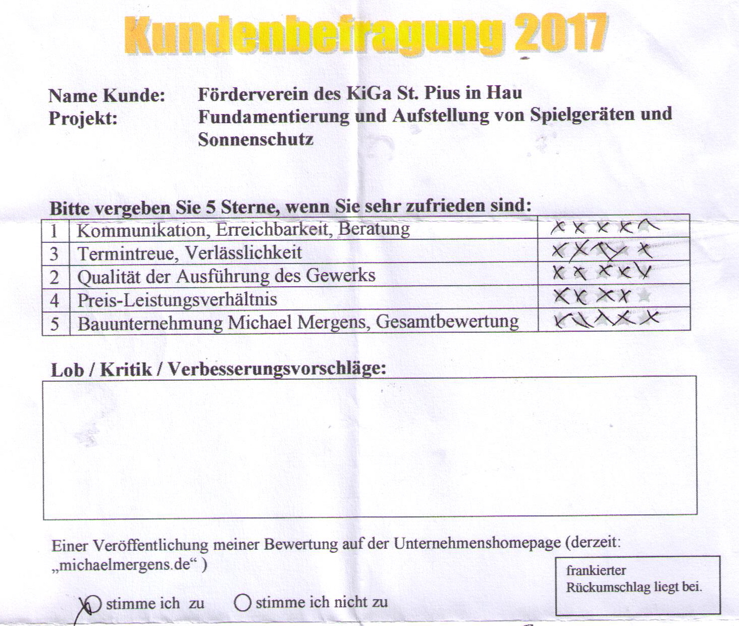 Kindergarten St Pius Bewertung